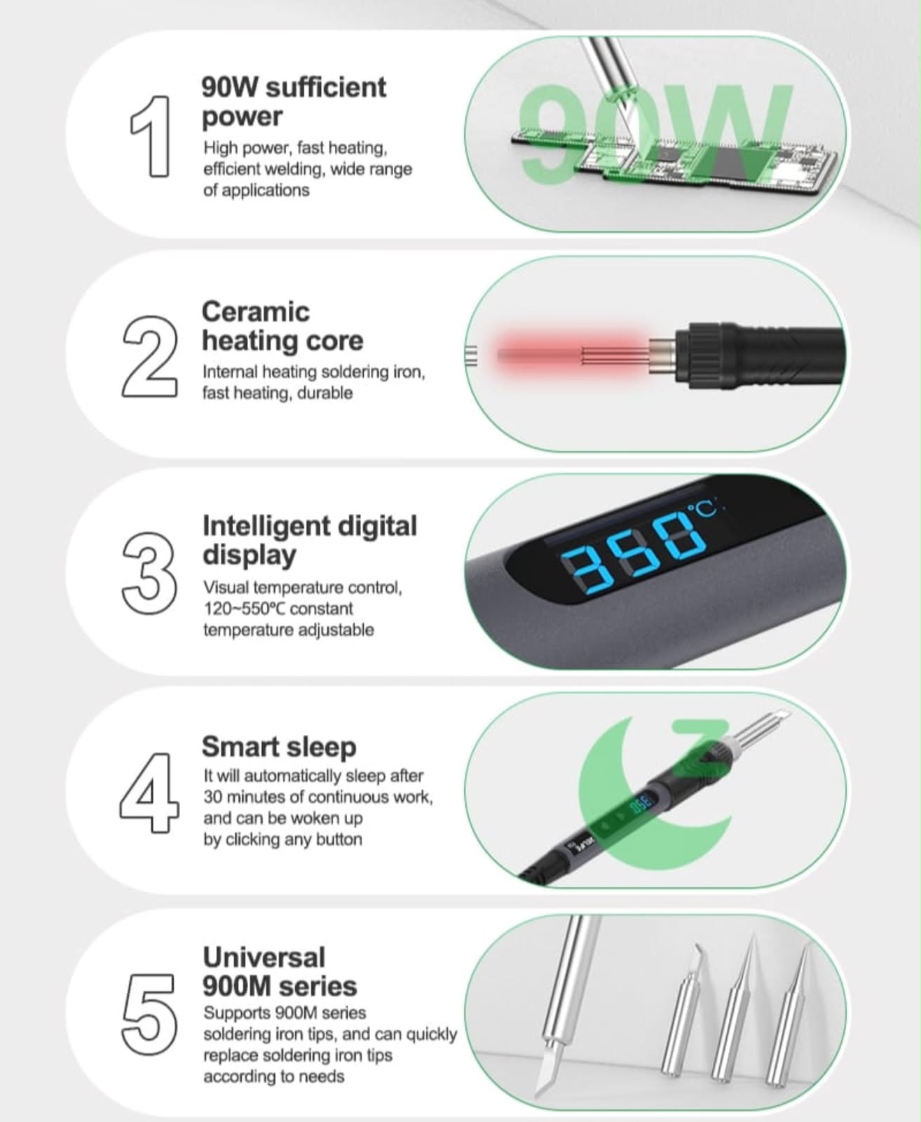 RELIFE Intelligent digital soldering iron goot – Image 5