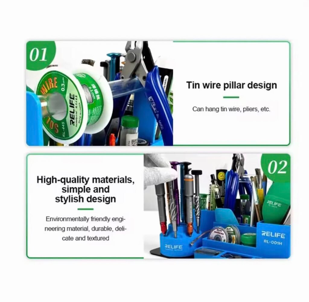 Relife RL-001H Rotatable Multifunctional Electronic Component Tool Storage | Repair & Organizer Box
